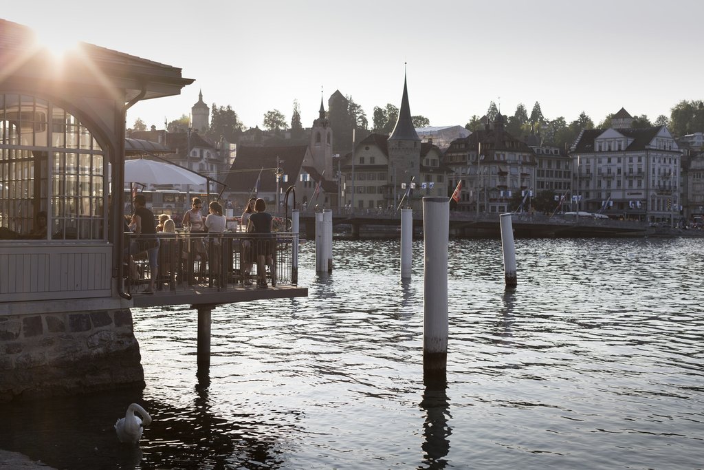 Sommer in Luzern: Zunehmende Hitzewellen werden für Städte zur Herausforderung. (Foto: Keystone-SDA)