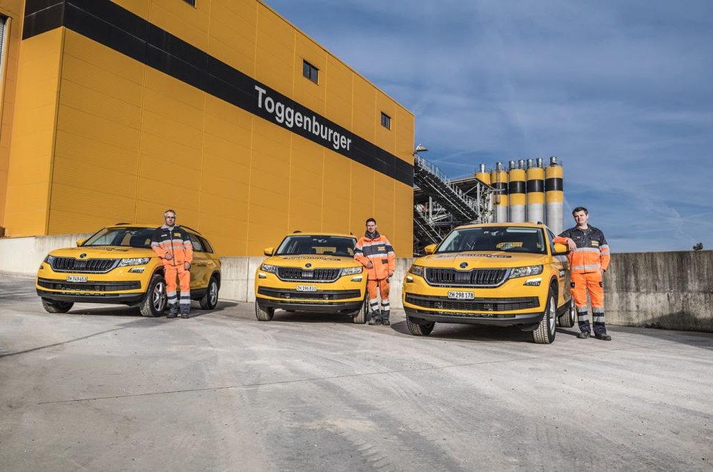 ​​Rund 60 Geschäftsfahrzeuge umfasst die Flotte von Toggenburger – bis 2032 sollen sie alle elektrisch betrieben sein.​ (Foto: Toggenburger)